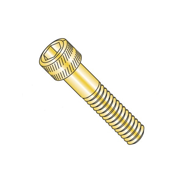 Newport Fasteners #10-24 Socket Head Cap Screw, Cadmium Yellow Steel, 3/4 in Length, 100 PK 598643 - main